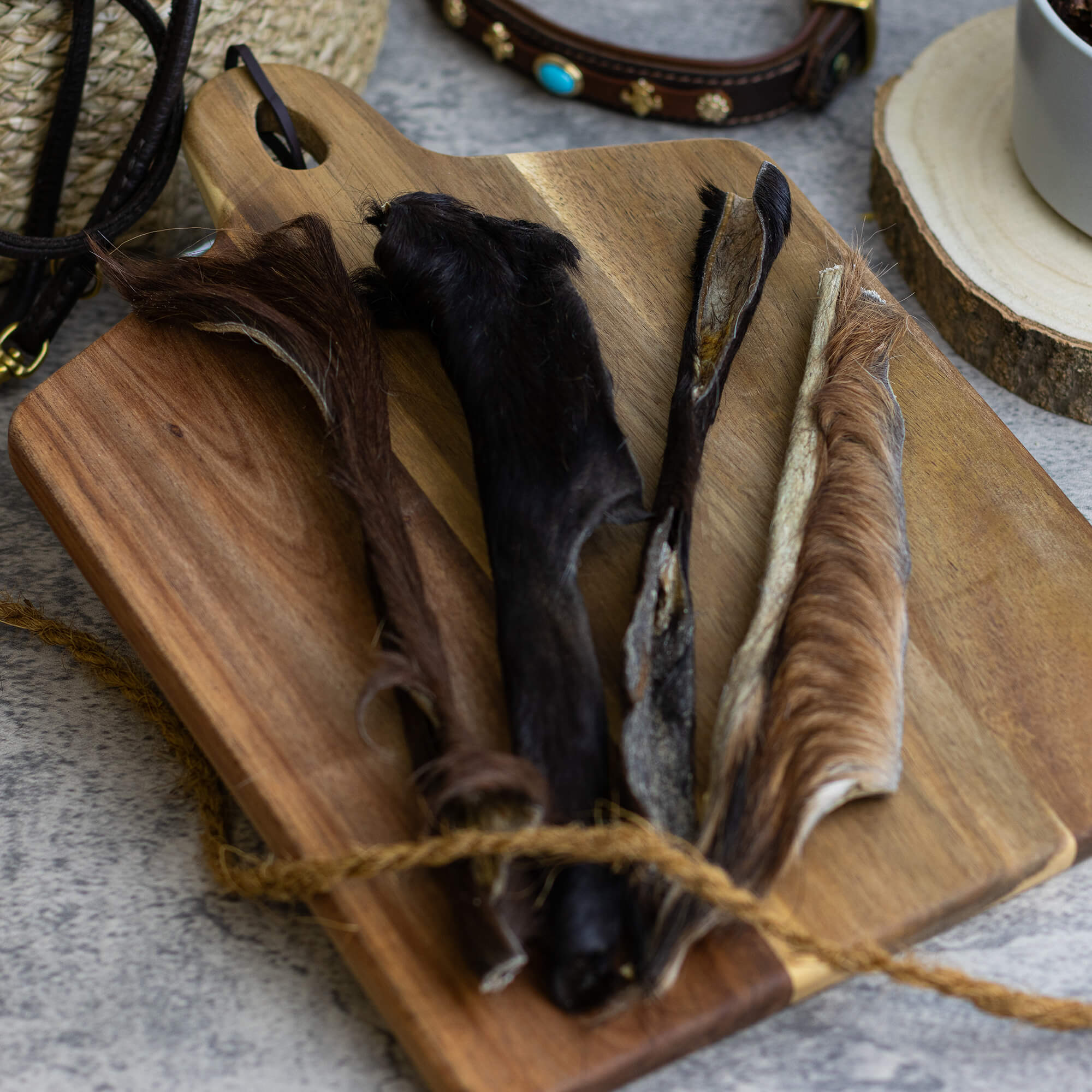 Pferdehaut mit Fell getrocknet