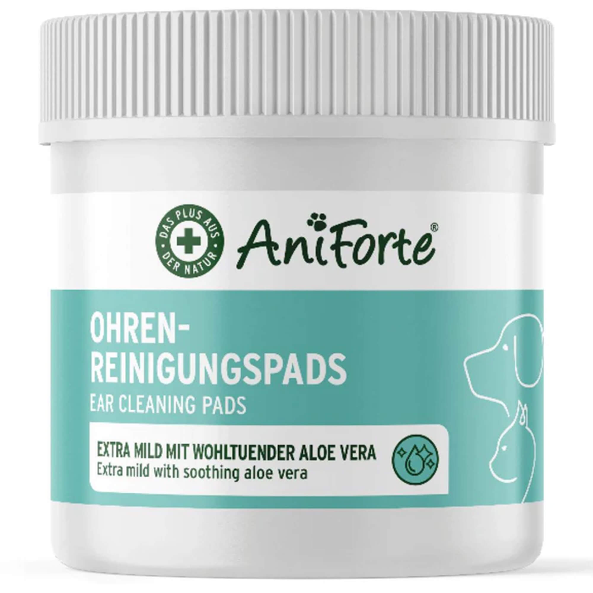 AniForte® Ohren-Reinigungspads mit Aloe Vera für Hunde